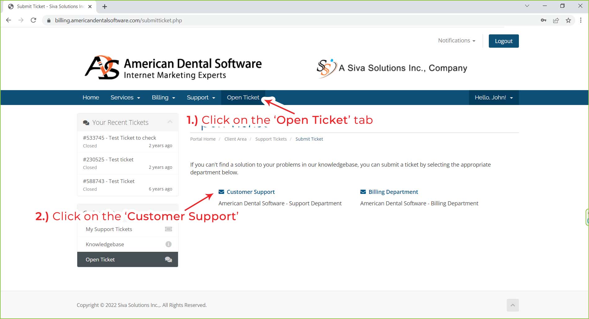 Website changes step 1