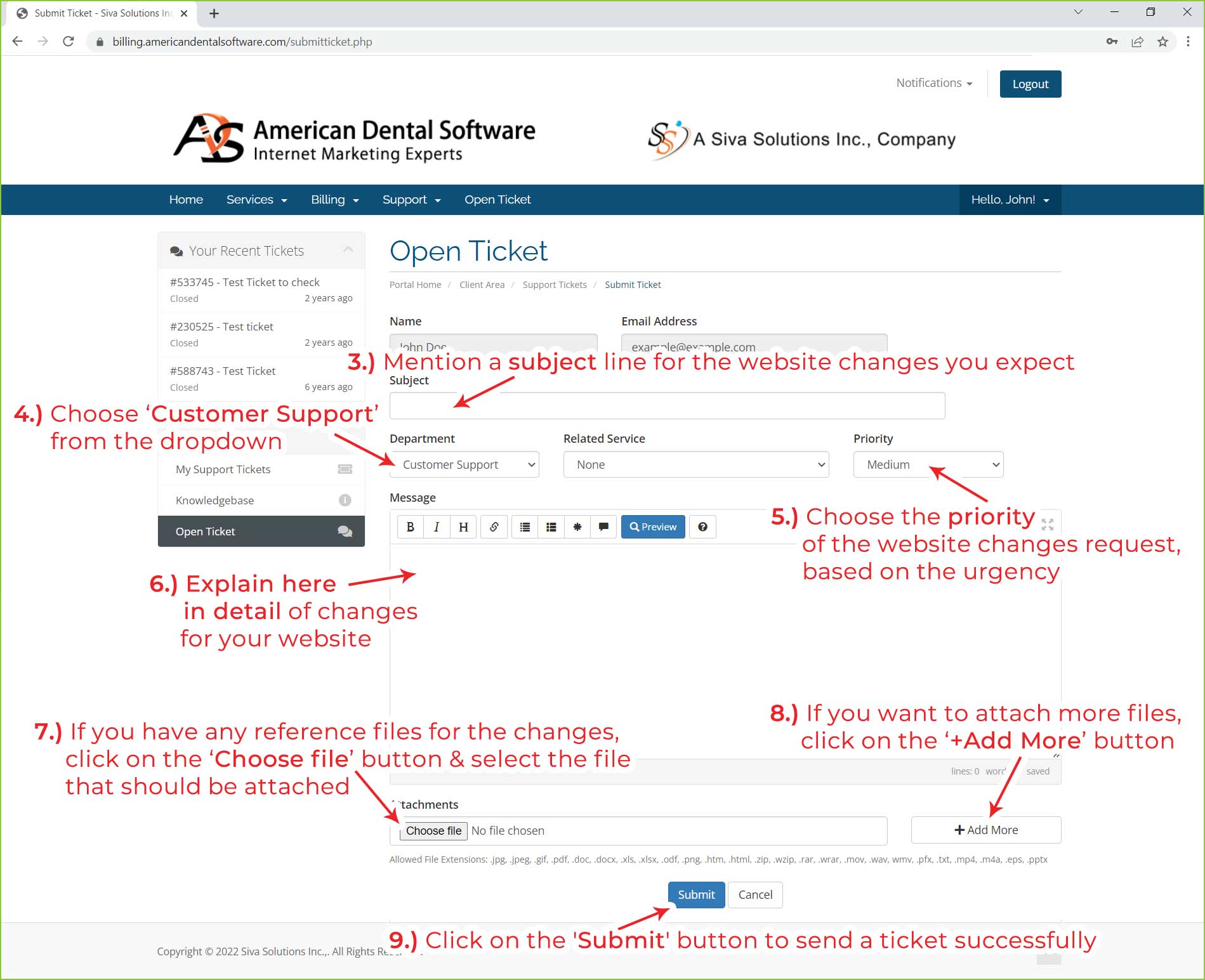 Website changes step 2