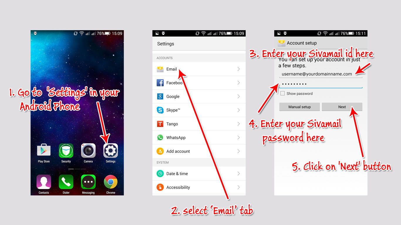 Android setup step 1